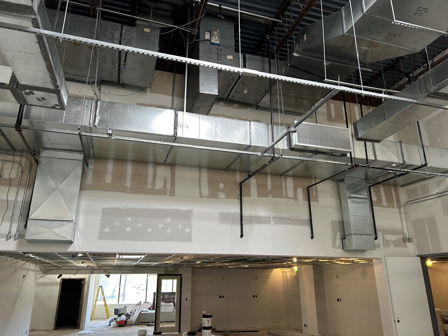 Commercial sheet metal ductwork installation
